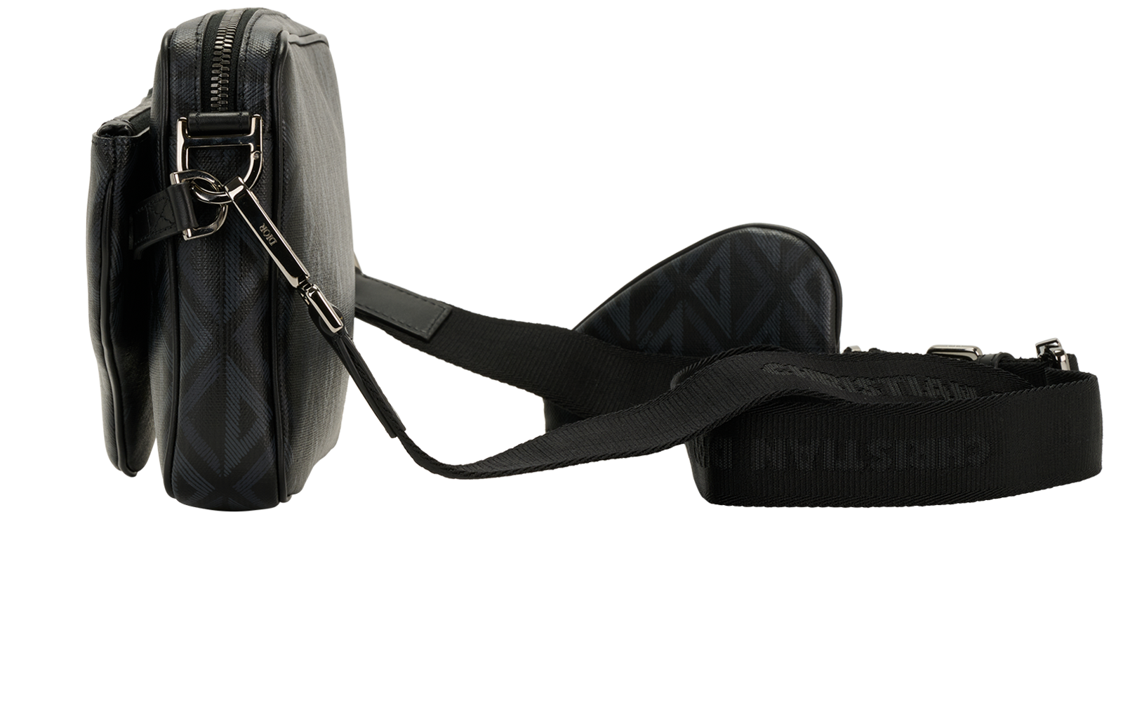 Saddle Triple Pouch, &pound;1,600, Handbags, Black, Canvas, Bottom view